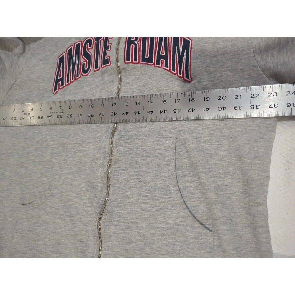 FOX Racing Amsterdam Graphic Zip Hoodie Mens M Gray‎ Motocross Sweatshirt skater - Picture 2 of 9